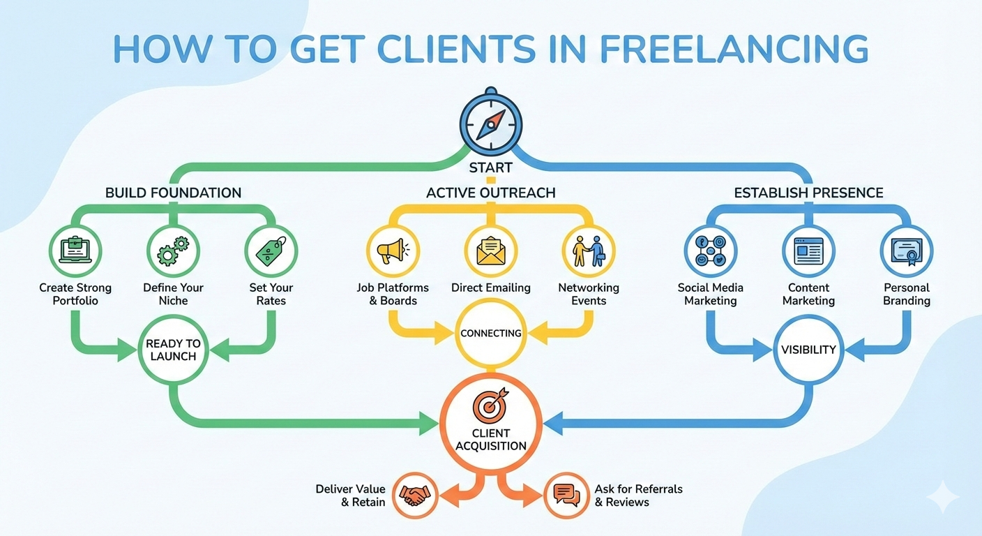 फ्रीलांसिंग में क्लाइंट कैसे मिले – मेरी जर्नी और टिप्स ( How To Get Clients In Freelancing My Journey & Tips )